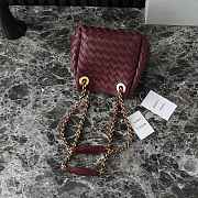 Okify Bottega Veneta Small Parachute Shoulder Bag In Dark Red 21x17x16.5cm - 3