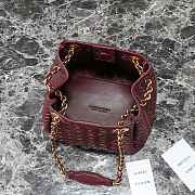 Okify Bottega Veneta Small Parachute Shoulder Bag In Dark Red 21x17x16.5cm - 2