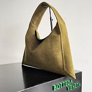 Okify Bottega Veneta Medium Suede Olive Green Bag 41x20x8cm - 3