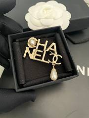 Okify Channel Brooch With Pearl  - 1