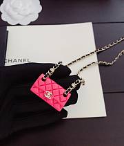 Okify Channel Pink Bag Necklace  - 1