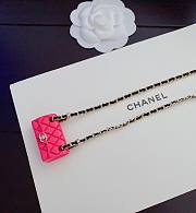 Okify Channel Pink Bag Necklace  - 3