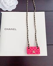 Okify Channel Pink Bag Necklace  - 2