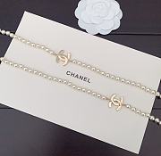 Okify Channel Pearl Gold Long Necklace 20382 - 2