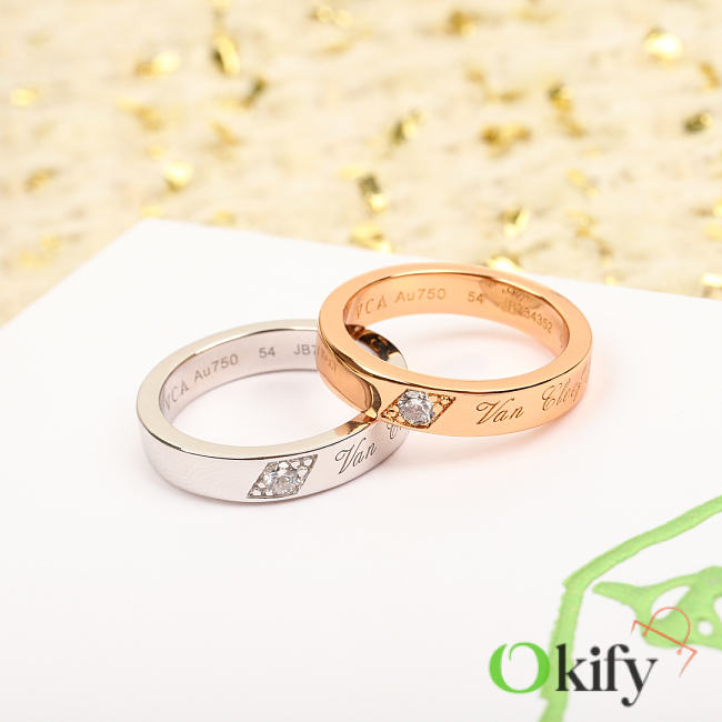 Okify VCA Rose Gold/Silver 4mm Rings 20388 - 1