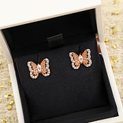 Okify De Beers Butterfly Rose Gold/Silver Earrings - 3