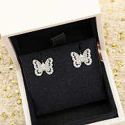 Okify De Beers Butterfly Rose Gold/Silver Earrings - 2