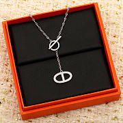 Okify Hermes Silver Necklace 20391 - 1