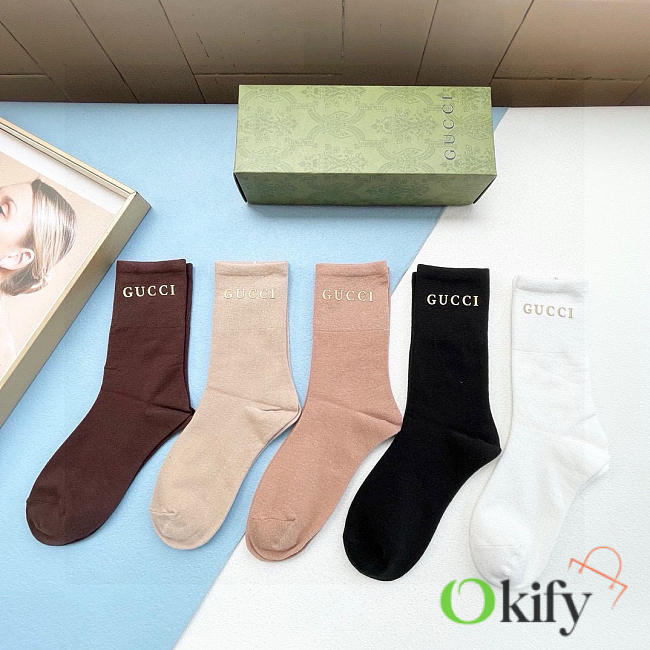 Okify Gucci Set 5 Pairs Of Socks 20394 - 1