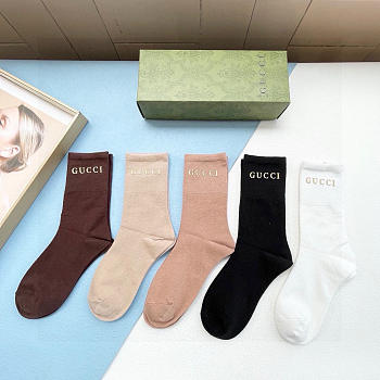 Okify Gucci Set 5 Pairs Of Socks 20394