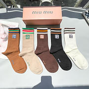 Okify MiuMiu Set 5 Pairs Of Socks 20396 - 1