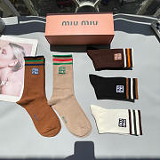 Okify MiuMiu Set 5 Pairs Of Socks 20396 - 3