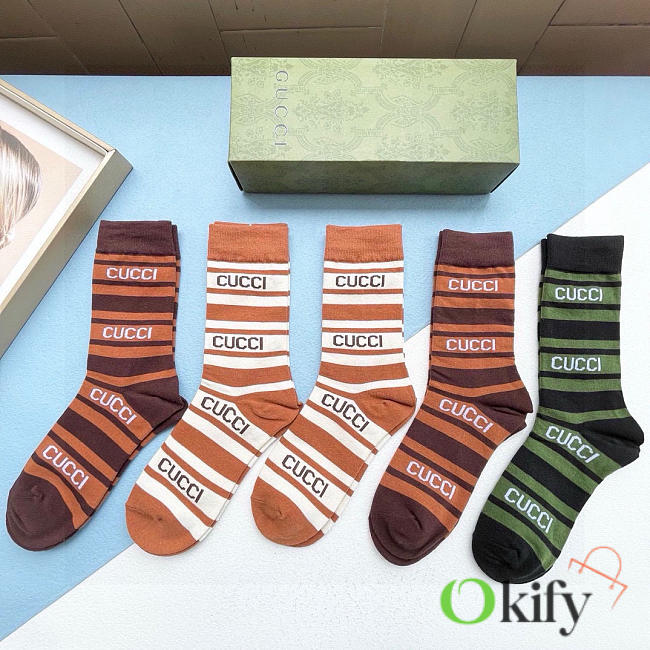 Okify Gucci Set 5 Pairs Of Socks 20397 - 1