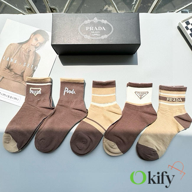 Okify Prada Set 5 Pairs Of Socks 20400 - 1