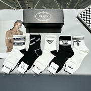 Okify Prada Set 5 Pairs Of Black And White Socks 20401 - 1