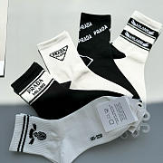 Okify Prada Set 5 Pairs Of Black And White Socks 20401 - 4