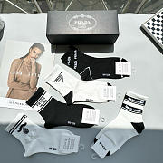 Okify Prada Set 5 Pairs Of Black And White Socks 20401 - 2