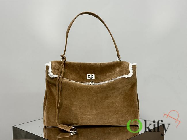 Okify Balenciaga Medium Rodeo Suede Tote Bag 35x23x11cm  - 1