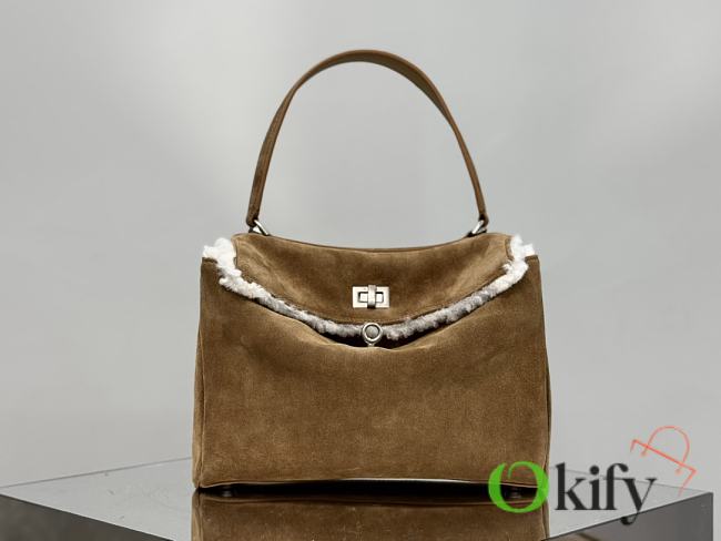 Okify Balenciaga Small Rodeo Suede Tote Bag 29x20x10cm  - 1