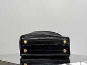 Okify Balenciaga Mini Rodeo Crocodile Pattern Tote Bag In Black 22x10x8cm  - 5