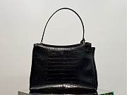 Okify Balenciaga Large Rodeo Crocodile Pattern Tote Bag In Black 40x30x13cm  - 4