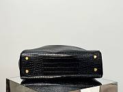 Okify Balenciaga Large Rodeo Crocodile Pattern Tote Bag In Black 40x30x13cm  - 3