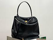 Okify Balenciaga Large Rodeo Crocodile Pattern Tote Bag In Black 40x30x13cm  - 2