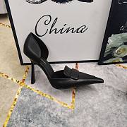 Okify YSL D'orsay Pumps Heels In Black Smooth Leather EU34-43 - 1