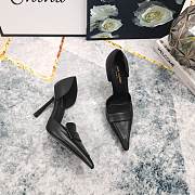 Okify YSL D'orsay Pumps Heels In Black Smooth Leather EU34-43 - 3