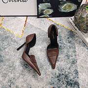 Okify YSL D'orsay Pumps Heels In Dark Brown Smooth Leather EU34-43 - 2