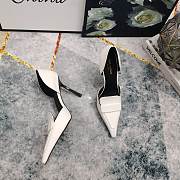 Okify YSL D'orsay Pumps Heels In White Smooth Leather EU34-43 - 2