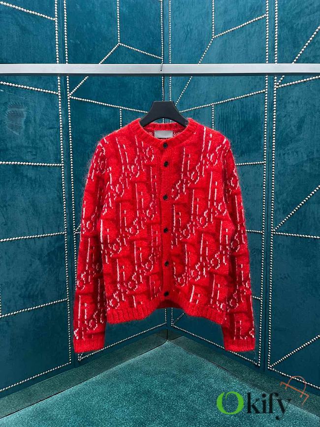 Okify Dior Red Cardigan S-XL  - 1