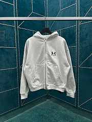 Okify Balenciaga White Hooded Zip Jacket S-XL - 1