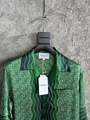 Okify Casablanca Green Silk Shirt S-XL  - 4