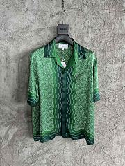 Okify Casablanca Green Silk Shirt S-XL  - 1