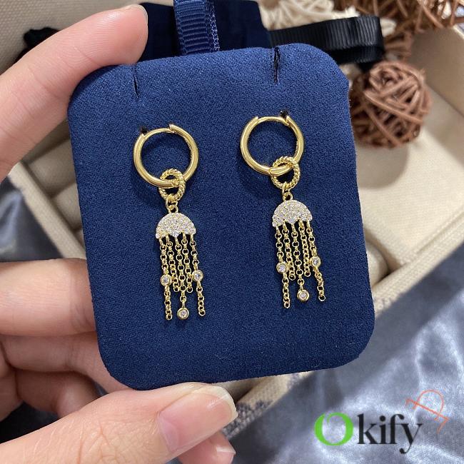 Okify APM Gold Jellyfish Earrings 20426 - 1