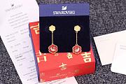 Okify Swarovski Red Flowers Earrings  - 4