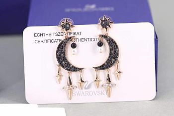 Okify Swarovski Star And Moon Earrings 