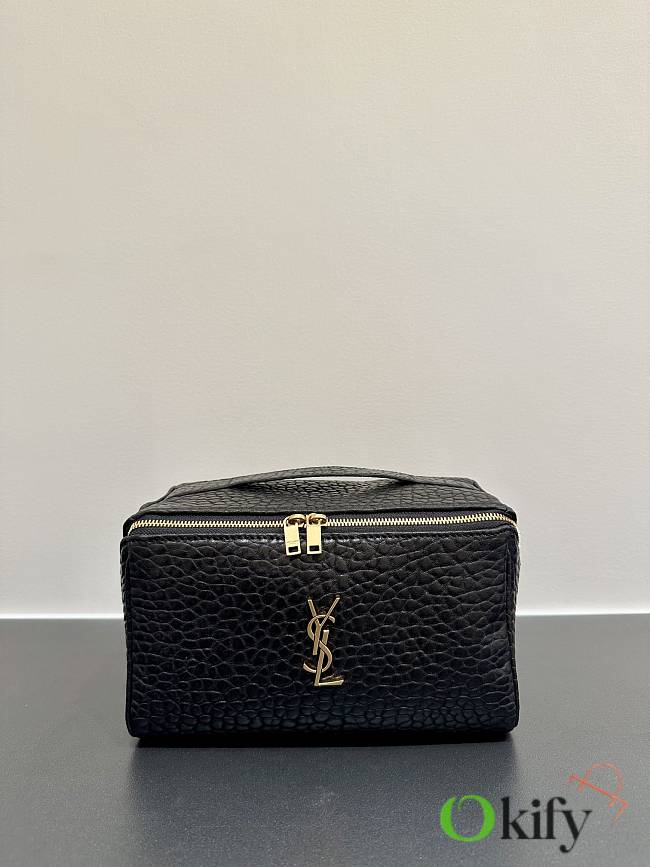 Okify YSL Cosmetic Pouch In Black Elephant Pattern 21x13x13cm  - 1