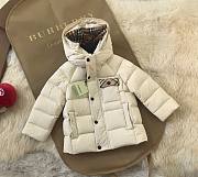 Okify Burberry White Down Jacket For Children 110-160  - 1