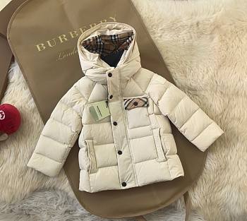 Okify Burberry White Down Jacket For Children 110-160 