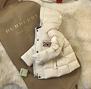 Okify Burberry White Down Jacket For Children 110-160  - 3