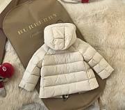 Okify Burberry White Down Jacket For Children 110-160  - 2