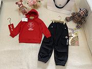 Okify Moncler Set Of Red Sweater And Black Pants For Children 90-140  - 1