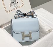 Okify Hermes Constance Bag In Light Blue Epsom Leather 23cm - 1