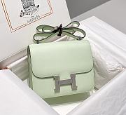 Okify Hermes Constance Bag In Light Green Epsom Leather 23cm - 1