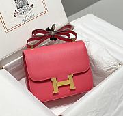 Okify Hermes Constance Bag In Pink Epsom Leather 23cm 20463 - 1