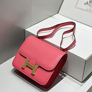 Okify Hermes Constance Bag In Pink Epsom Leather 23cm 20463 - 4