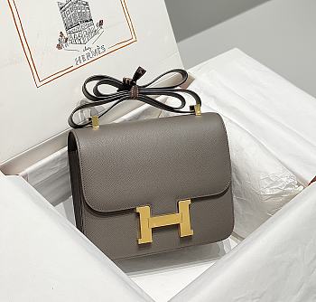 Okify Hermes Constance Bag In Grey Gray Epsom Leather 23cm 