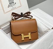 Okify Hermes Constance Bag In Brown Epsom Leather 23cm  - 1